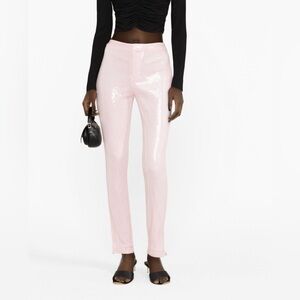 ROTATE SEQUIN EMBELLISHED PINK TROUSERS SIZE DK 34, Size XS